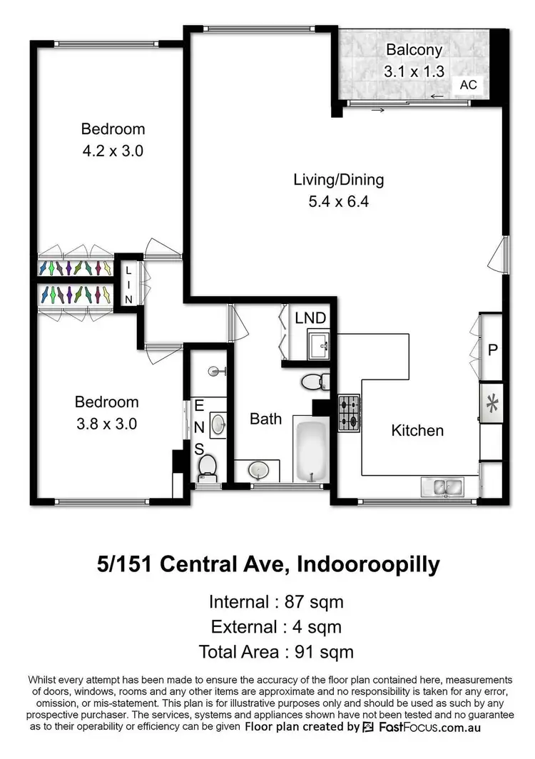Floorplan of Homely unit listing, 5/151 Central Avenue, Indooroopilly QLD 4068