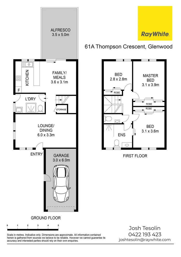 Floorplan of Homely semi-detached listing, 61a Thompson Crescent, Glenwood NSW 2768