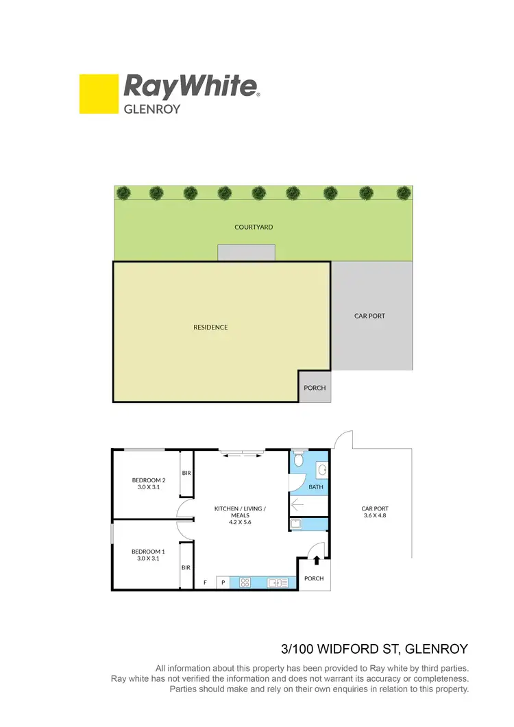 Floorplan of Homely unit listing, 3/100 Widford Street, Glenroy VIC 3046