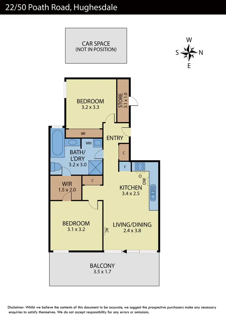 Floorplan of Homely apartment listing, 22/50 Poath Road, Hughesdale VIC 3166