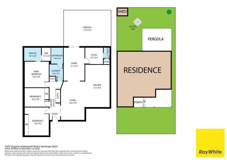 Floorplan of Homely rural property listing, 1476 Girgarre-Rushworth Road, Stanhope VIC 3623