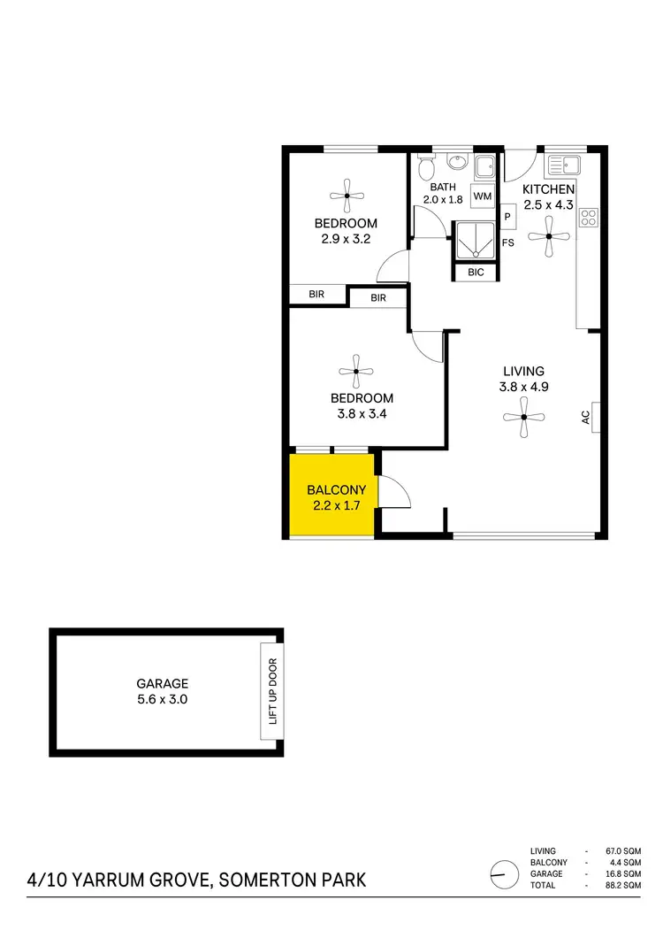 Floorplan of Homely other listing, 4/10 Yarrum Grove, Somerton Park SA 5044