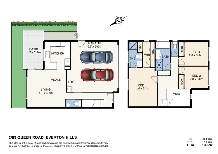Floorplan of Homely townhouse listing, 2/89 Queens Road, Everton Hills QLD 4053