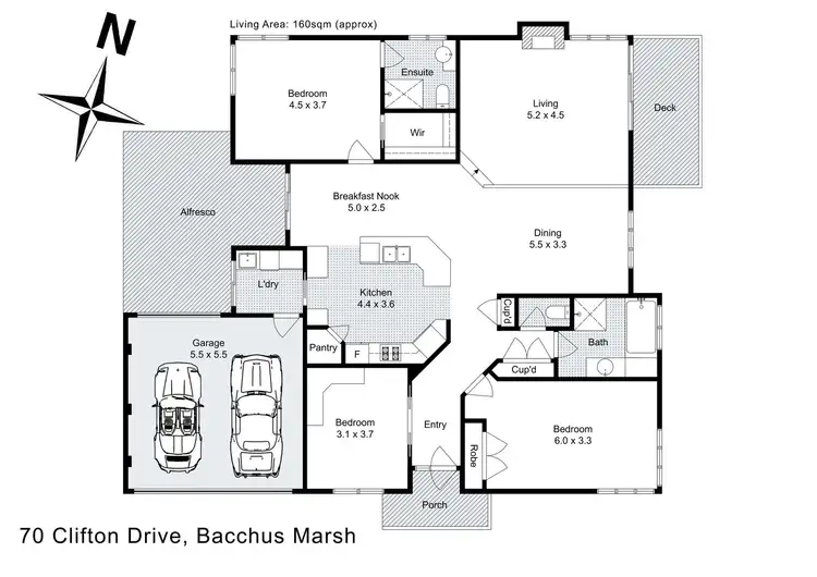 Floorplan of Homely house listing, 70 Clifton Drive, Bacchus Marsh VIC 3340