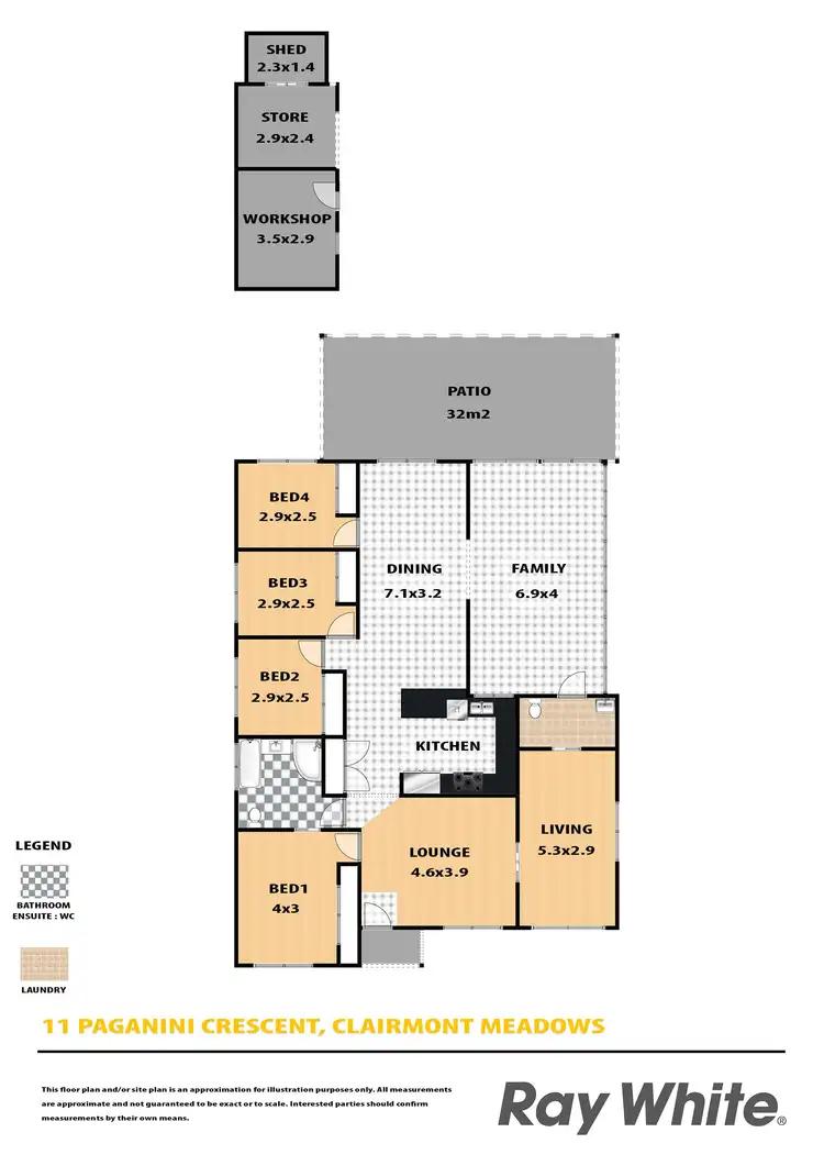 Floorplan of Homely house listing, 11 Paganini Crescent, Claremont Meadows NSW 2747