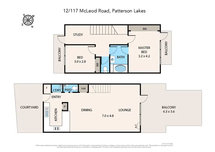 Floorplan of Homely apartment listing, 12/117 McLeod Road, Patterson Lakes VIC 3197