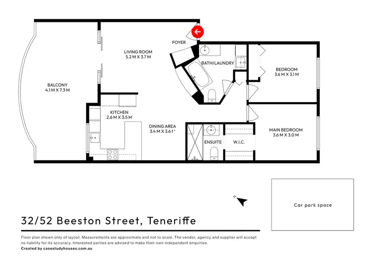 Floorplan of Homely unit listing, 32/52 Beeston Street, Teneriffe QLD 4005