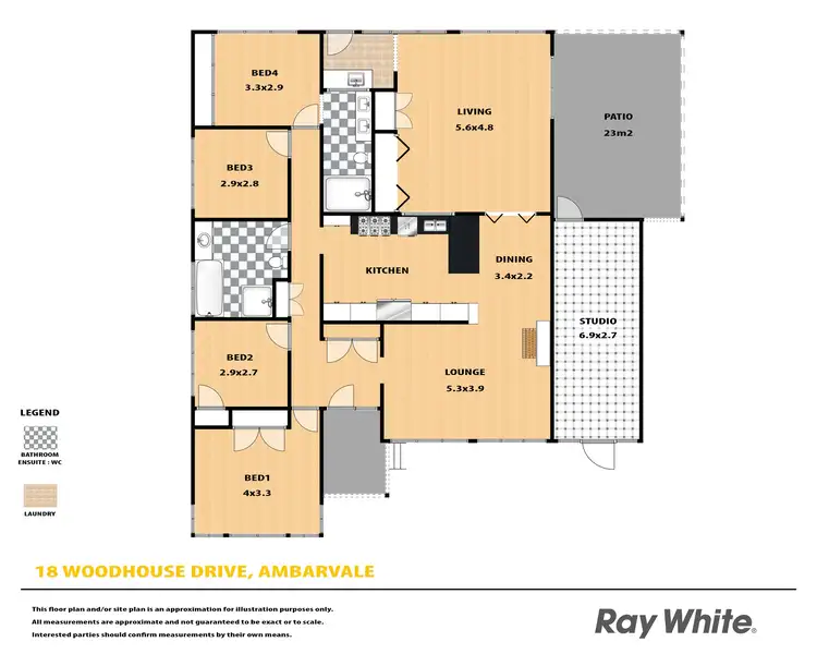 Floorplan of Homely house listing, 18 Woodhouse Drive, Ambarvale NSW 2560
