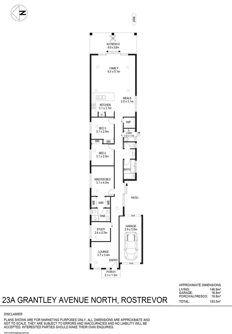 Floorplan of Homely house listing, 23A Grantley Avenue North, Rostrevor SA 5073