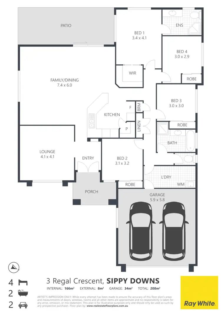 Floorplan of Homely house listing, 3 Regal Crescent, Sippy Downs QLD 4556