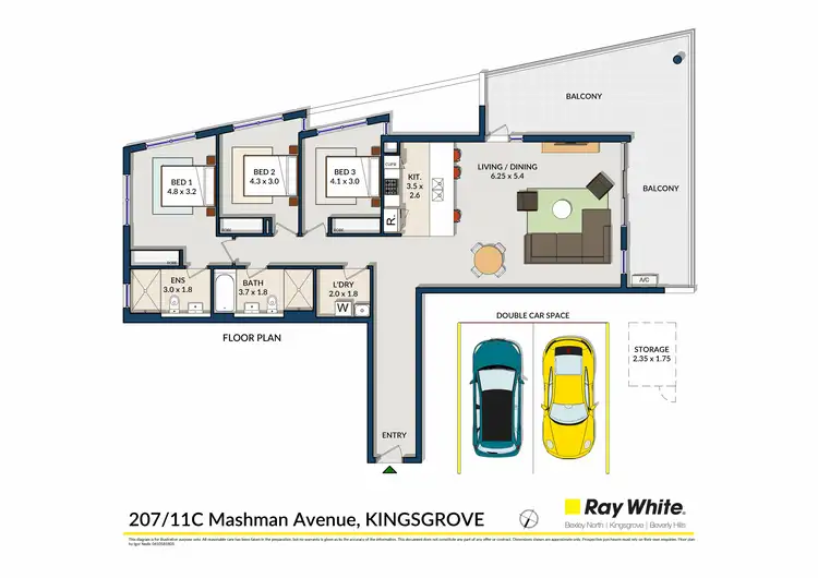 Floorplan of Homely unit listing, 207/11C Mashman Avenue, Kingsgrove NSW 2208