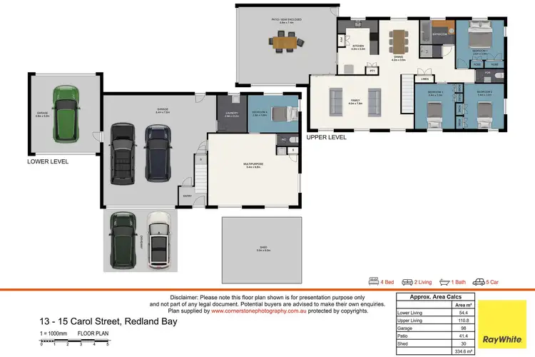 Floorplan of Homely house listing, 13-15 Carol Street, Redland Bay QLD 4165