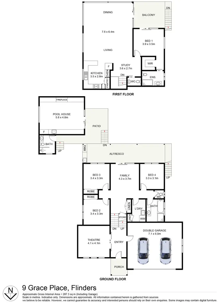 Floorplan of Homely house listing, 9 Grace Place, Flinders NSW 2529