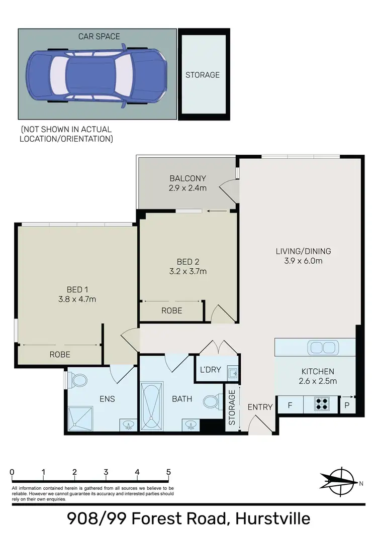Floorplan of Homely apartment listing, 908/99 Forest Road, Hurstville NSW 2220