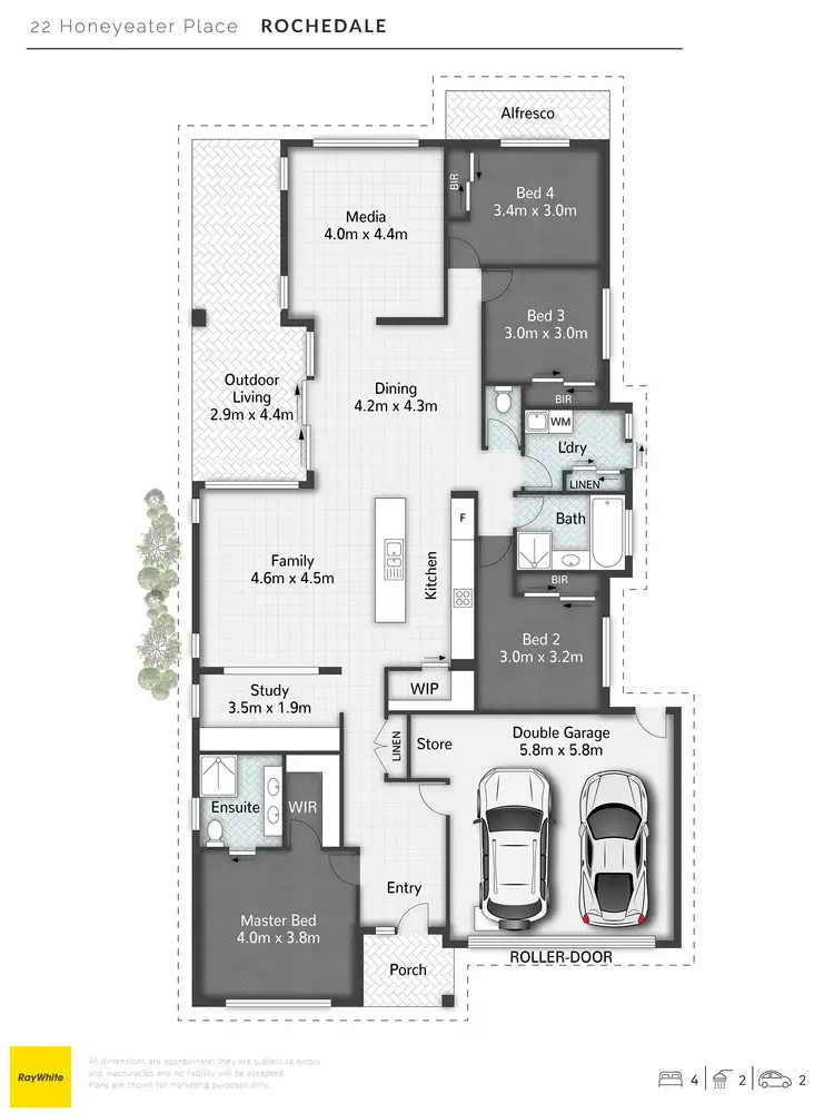 Floorplan of Homely house listing, 22 Honeyeater Place, Rochedale QLD 4123