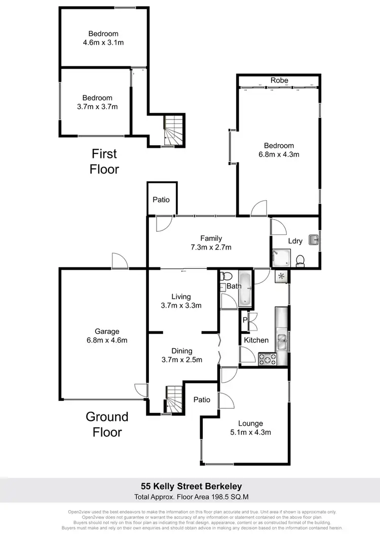 Floorplan of Homely house listing, 55 Kelly Street, Berkeley NSW 2506