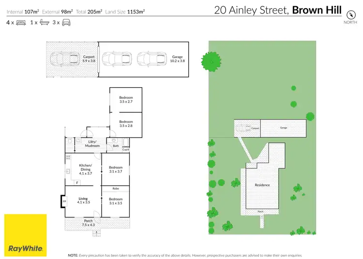 Floorplan of Homely house listing, 20 Ainley Street, Brown Hill VIC 3350