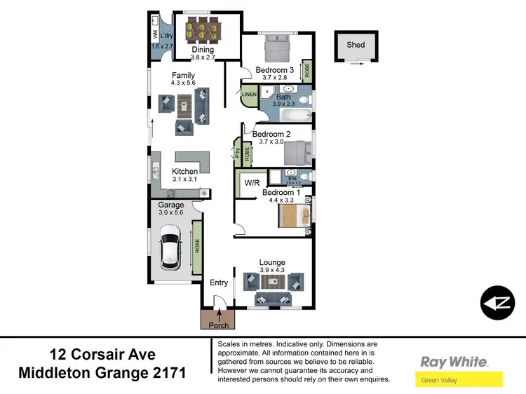 Floorplan of Homely house listing, 12 Corsair Avenue, Middleton Grange NSW 2171