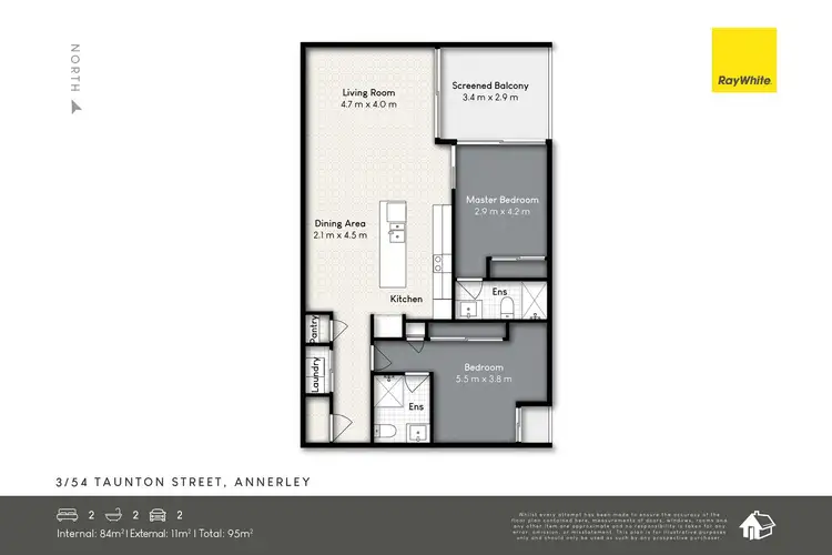 Floorplan of Homely unit listing, 3/54 Taunton Street, Annerley QLD 4103