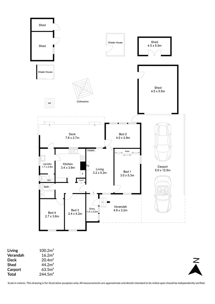 Floorplan of Homely house listing, 4 Whysall Road, Greenacres SA 5086