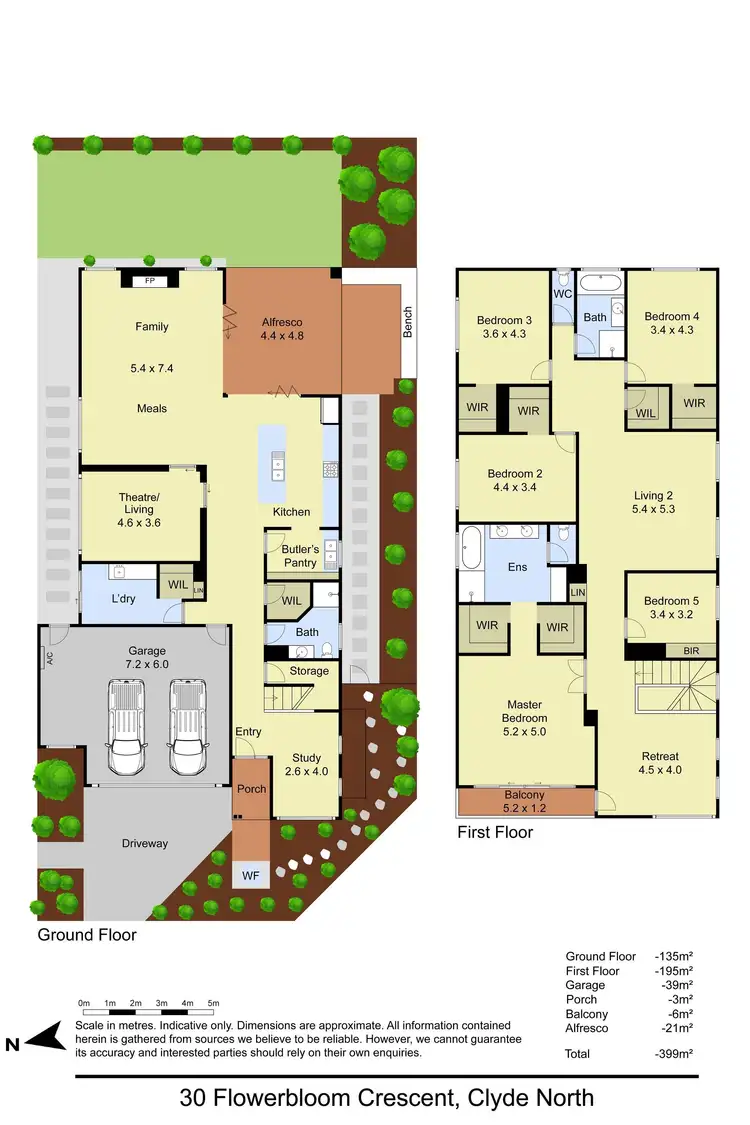 Floorplan of Homely house listing, 30 Flowerbloom Crescent, Clyde North VIC 3978