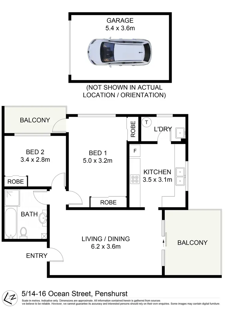 Floorplan of Homely unit listing, 5/14-16 Ocean Street, Penshurst NSW 2222
