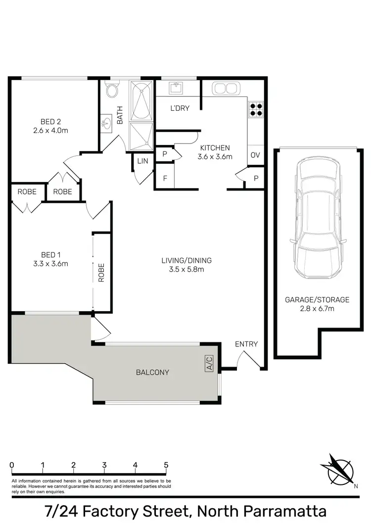 Floorplan of Homely apartment listing, 7/24 Factory Street, North Parramatta NSW 2151