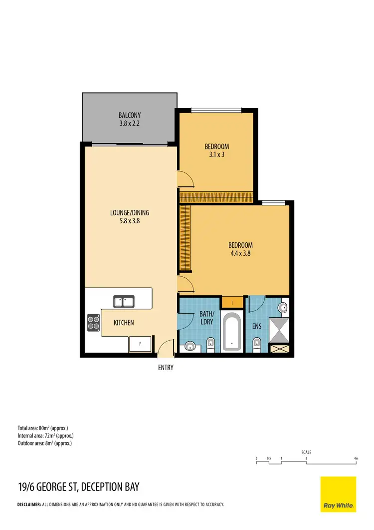 Floorplan of Homely apartment listing, 19/6 George Street, Deception Bay QLD 4508