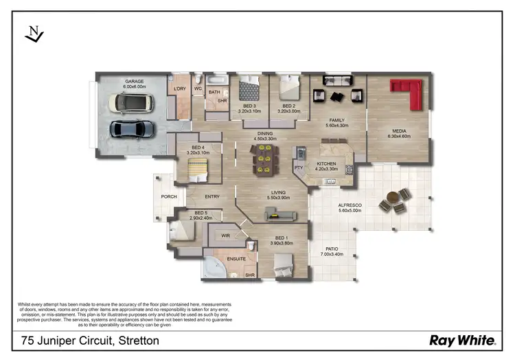 Floorplan of Homely house listing, 75 Juniper Circuit, Stretton QLD 4116