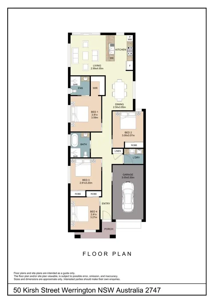 Floorplan of Homely house listing, 50 Kirsh Street, Werrington NSW 2747