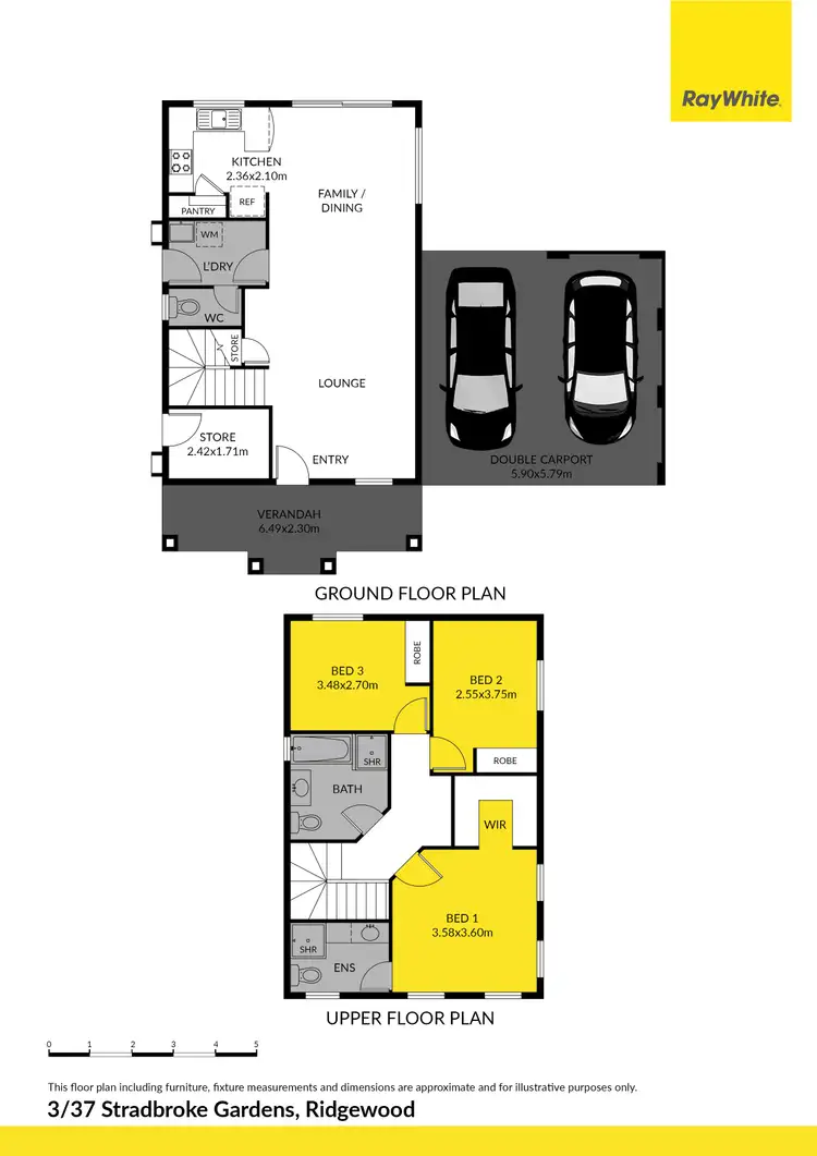Floorplan of Homely townhouse listing, 3/37 Stradbroke Gardens, Ridgewood WA 6030