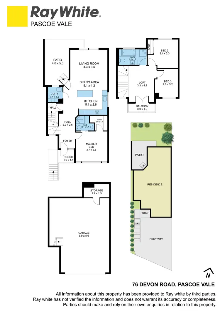 Floorplan of Homely townhouse listing, 76 Devon Road, Pascoe Vale VIC 3044