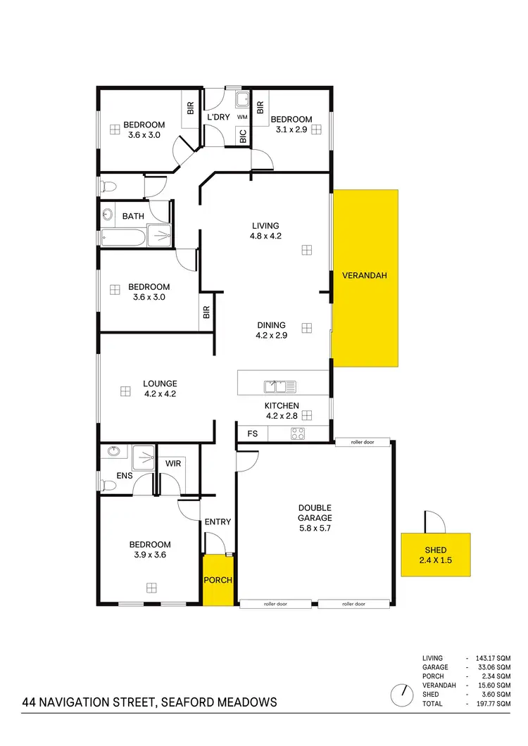 Floorplan of Homely house listing, 44 Navigation Street, Seaford Meadows SA 5169