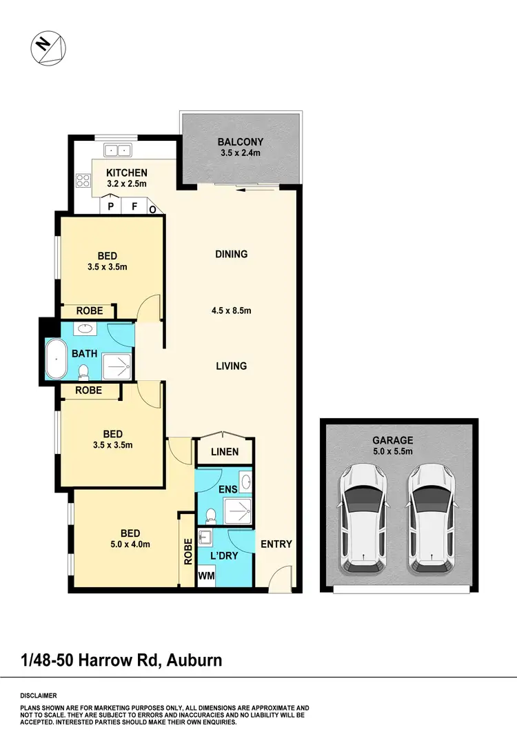 Floorplan of Homely unit listing, 1/48-50 Harrow Road, Auburn NSW 2144