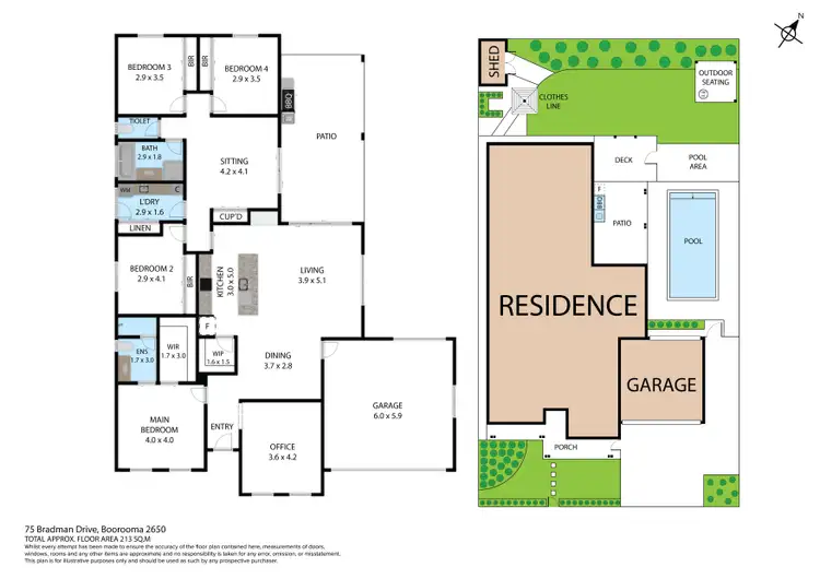 Floorplan of Homely house listing, 75 Bradman Drive, Boorooma NSW 2650