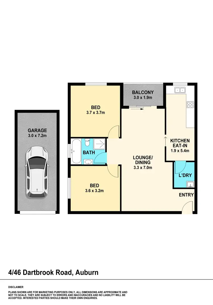 Floorplan of Homely unit listing, 4/46 Dartbrook Road, Auburn NSW 2144