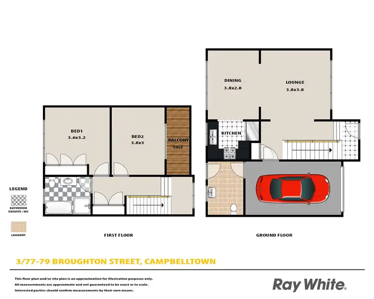 Floorplan of Homely townhouse listing, 3/77-79 Broughton Street, Campbelltown NSW 2560
