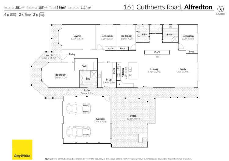 Floorplan of Homely house listing, 161 Cuthberts Road, Alfredton VIC 3350