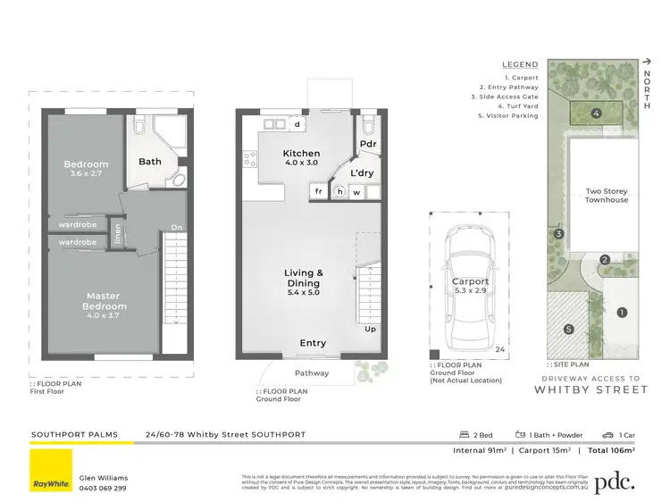 Floorplan of Homely townhouse listing, 24/60 Whitby Street, Southport QLD 4215