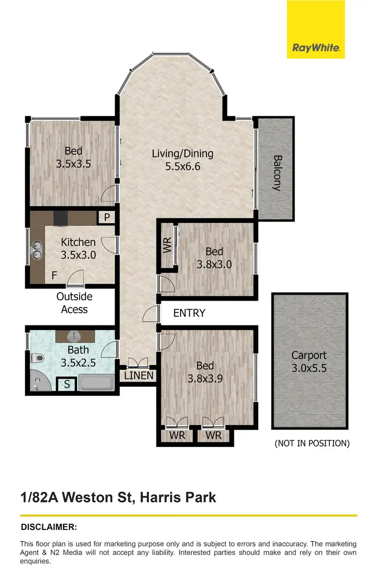 Floorplan of Homely unit listing, 1/82A Weston Street, Harris Park NSW 2150