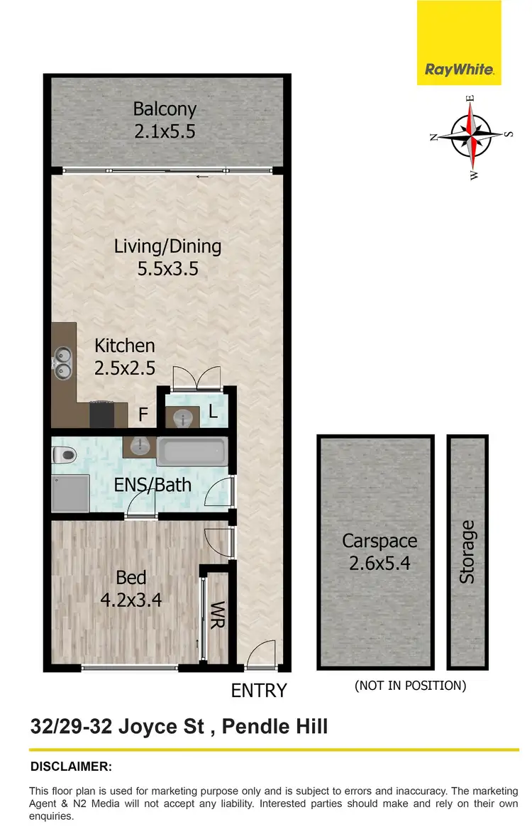 Floorplan of Homely apartment listing, 32/29-33 Joyce Street, Pendle Hill NSW 2145