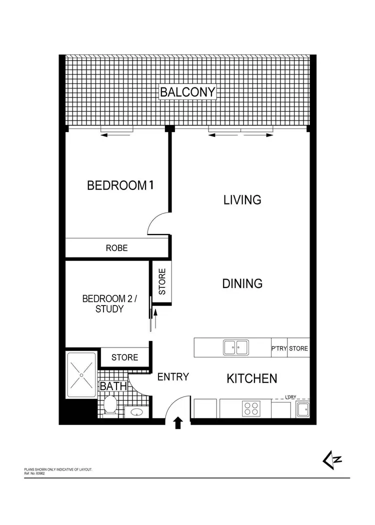 Floorplan of Homely apartment listing, 54/1 Mouat Street, Lyneham ACT 2602