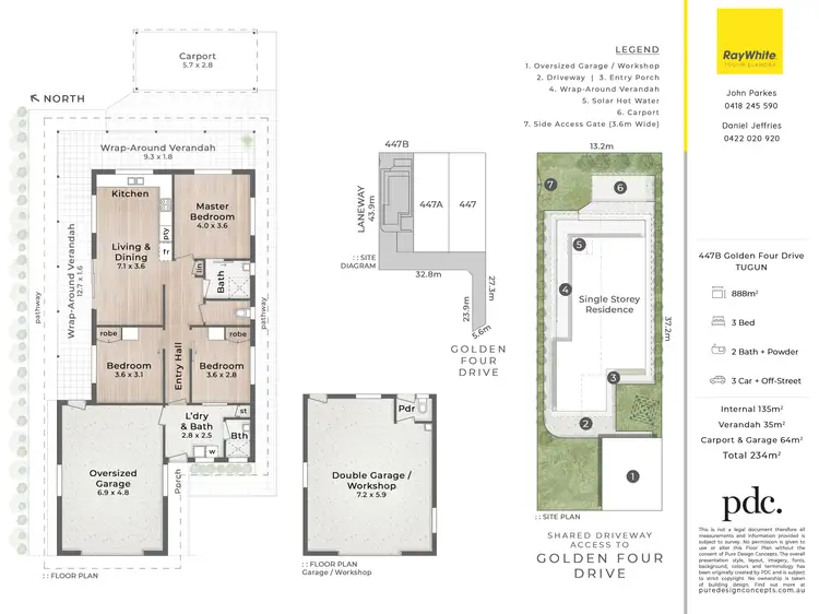 Floorplan of Homely house listing, 447B Golden Four Drive, Tugun QLD 4224
