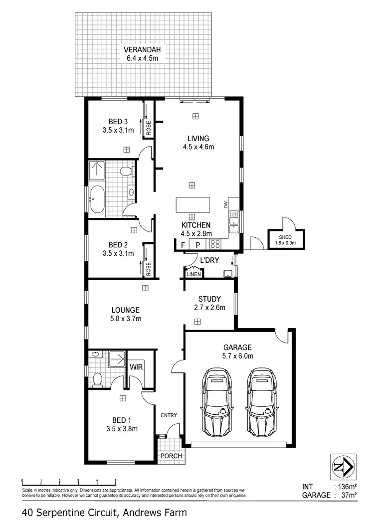 Floorplan of Homely house listing, 40 Serpentine Circuit, Andrews Farm SA 5114
