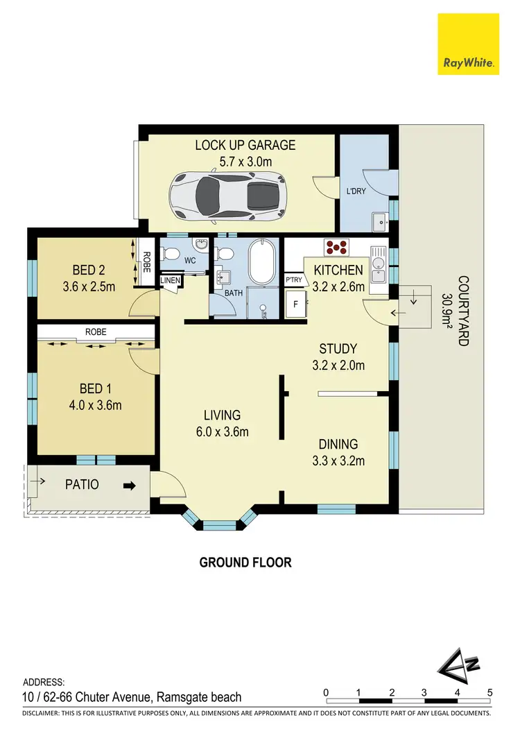 Floorplan of Homely villa listing, 10/66 Chuter Avenue, Ramsgate NSW 2217