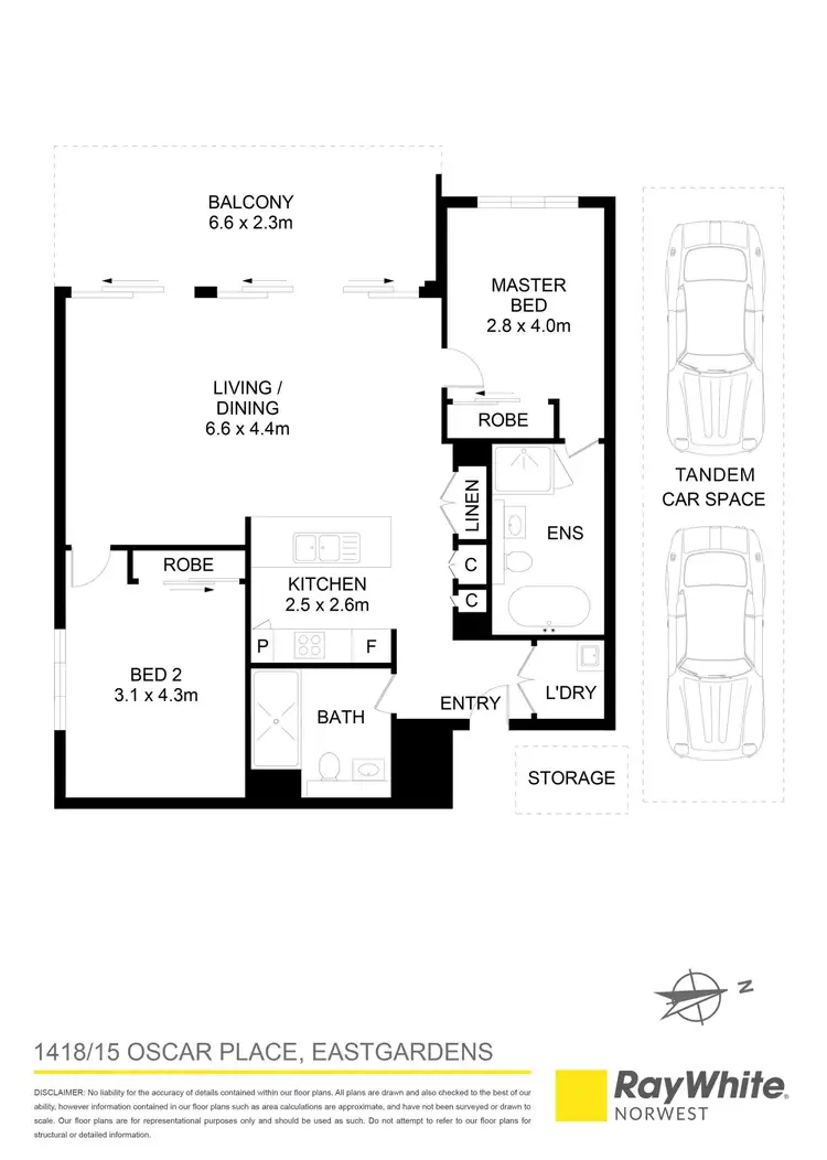 Floorplan of Homely apartment listing, 1418/15 Oscar Place, Eastgardens NSW 2036