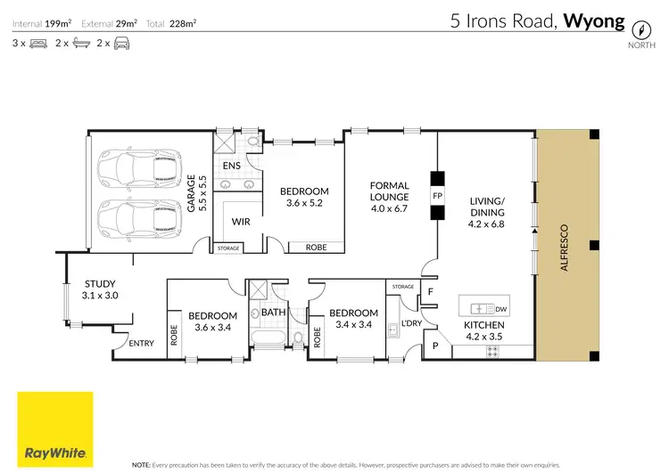 Floorplan of Homely house listing, 5 Irons Road, Wyong NSW 2259