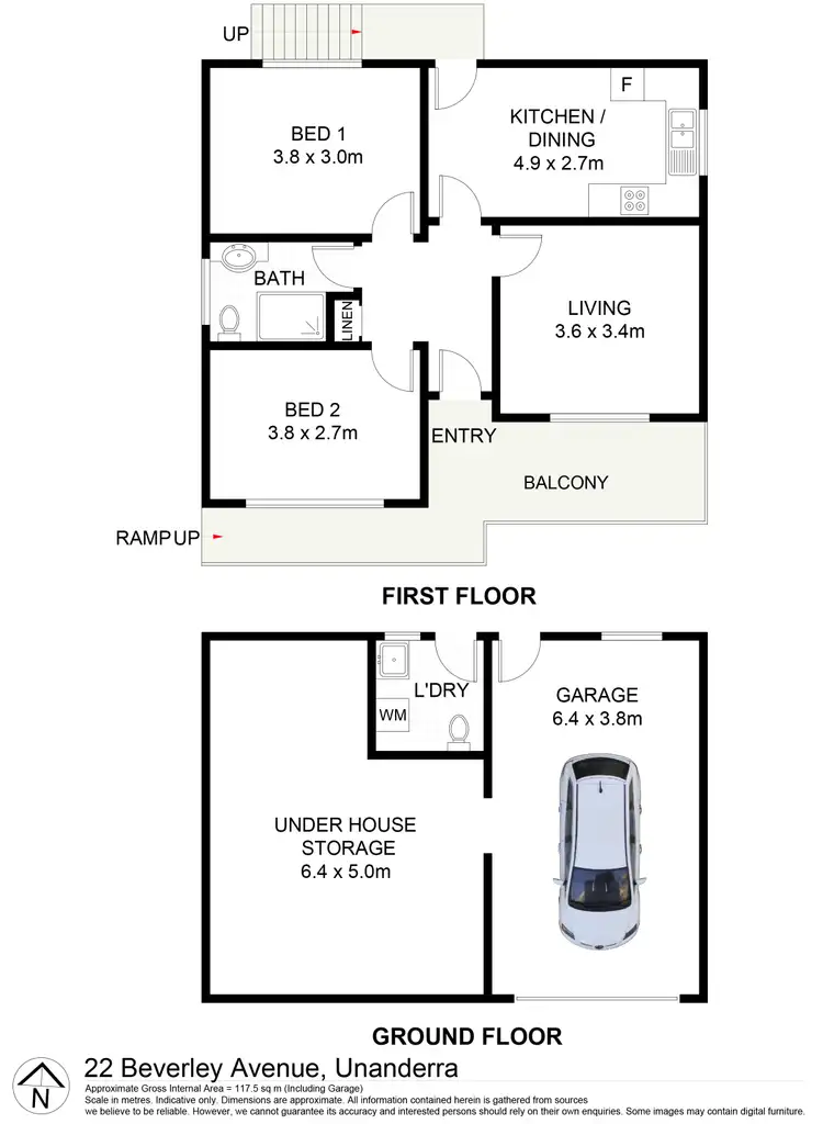 Floorplan of Homely house listing, 22 Beverley Avenue, Unanderra NSW 2526