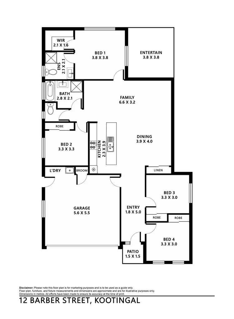 Floorplan of Homely house listing, 12 Barber Street, Kootingal NSW 2352