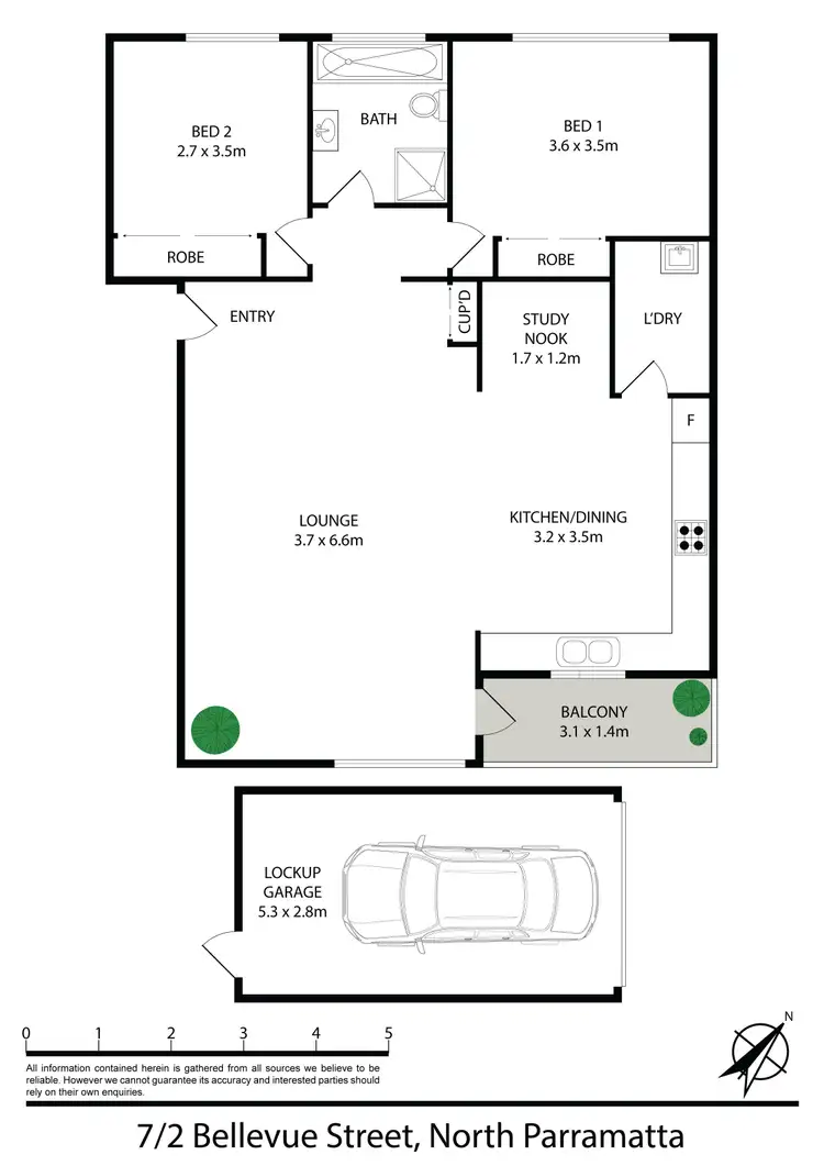 Floorplan of Homely house listing, 7/2 Bellevue Street, North Parramatta NSW 2151